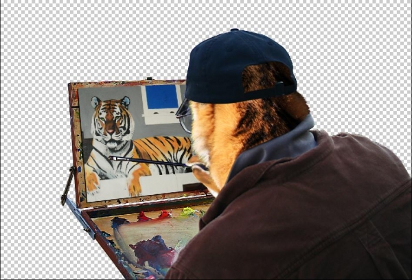 Creation of Tiger Art: Step 8